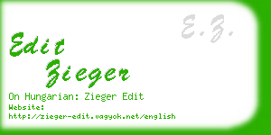 edit zieger business card
